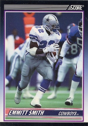 Emmitt Smith Dallas Cowboys 1990 Score trading card